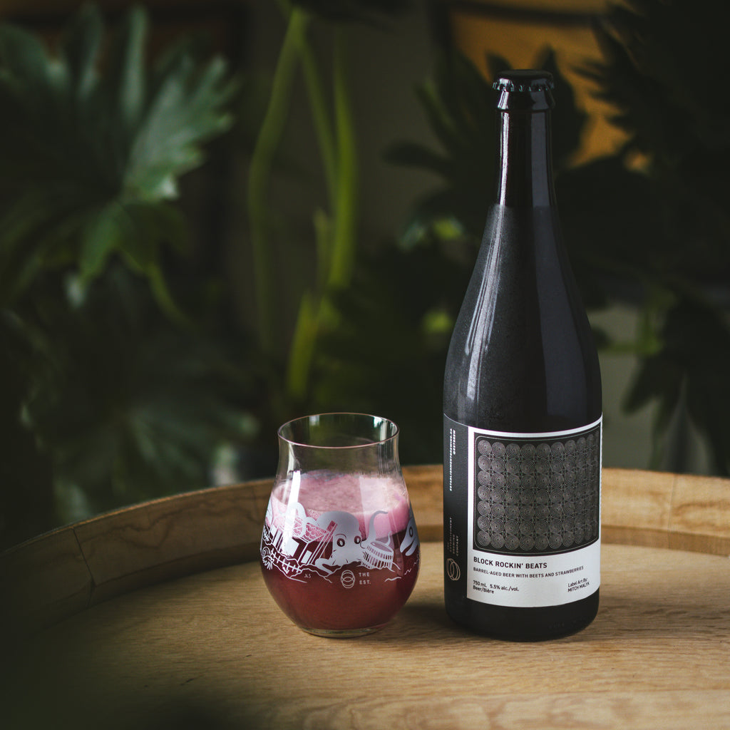 Block Rockin' Beats, Barrel-Aged Beer w/Beets and Strawberries